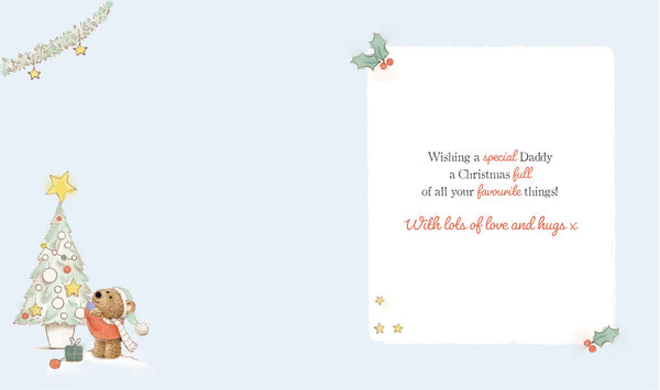 Daddy Christmas card- cute bear