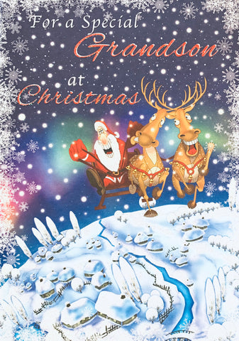 Grandson Christmas card- Sentimental verse