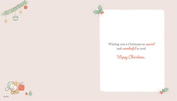 Special friend Christmas card - festive bears