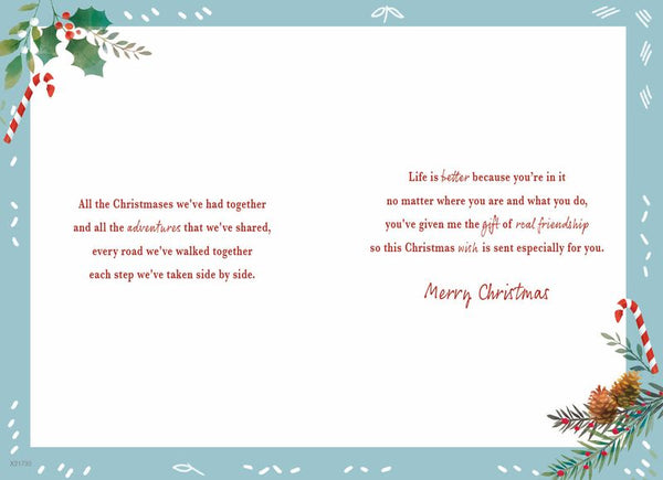 Special friend Christmas card - sentimental verse