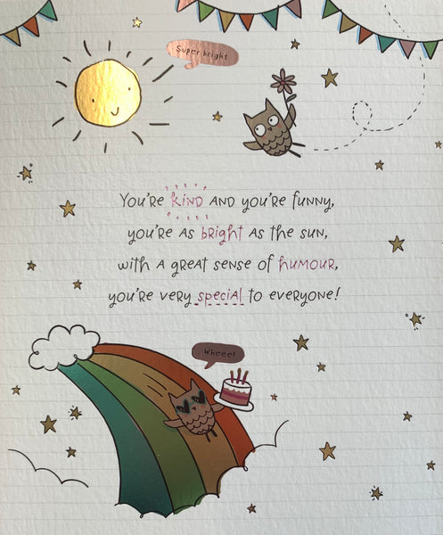 Granddaughter birthday card- brilliant granddaughter