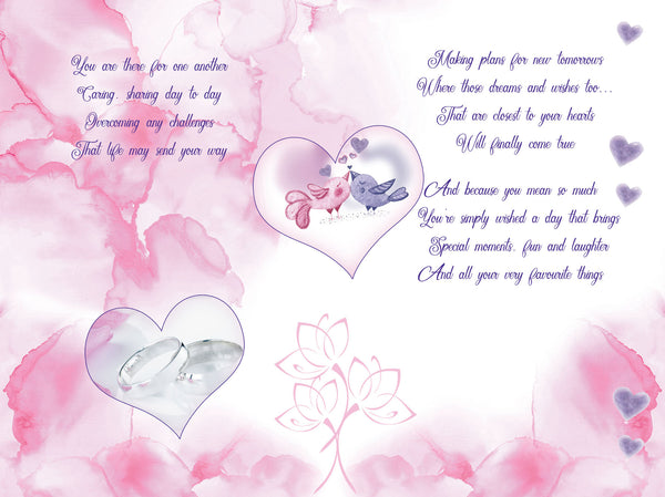 Granddaughter and Husband anniversary card - champagne