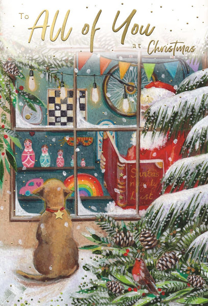 All of you Christmas card - toy shop