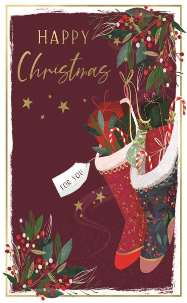 General Christmas card - Xmas stockings