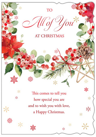 To all of you Christmas card - Christmas wreath