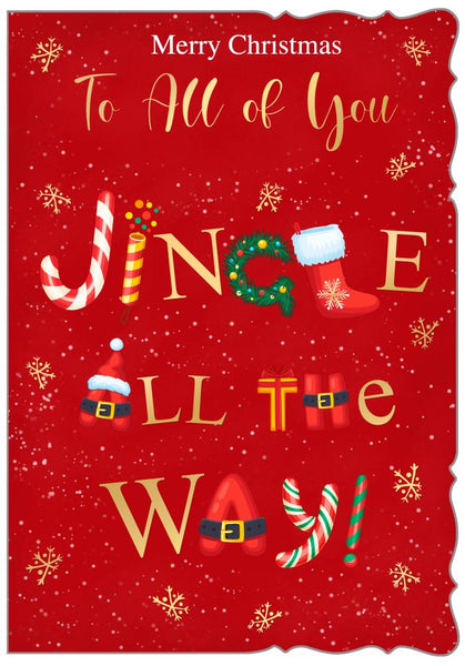 To all of you Christmas card- modern text