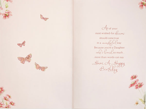 Daughter birthday card - sentimental verse