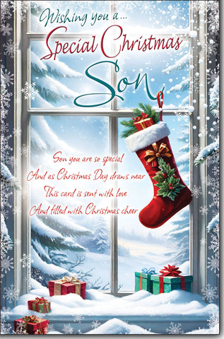 Son Christmas card - sentimental verse