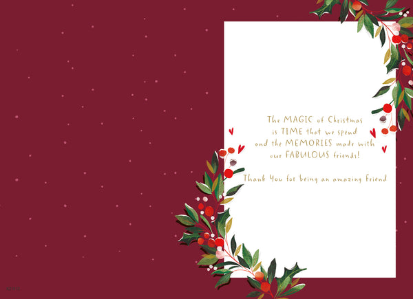 Special friend Christmas card - Christmas drinks