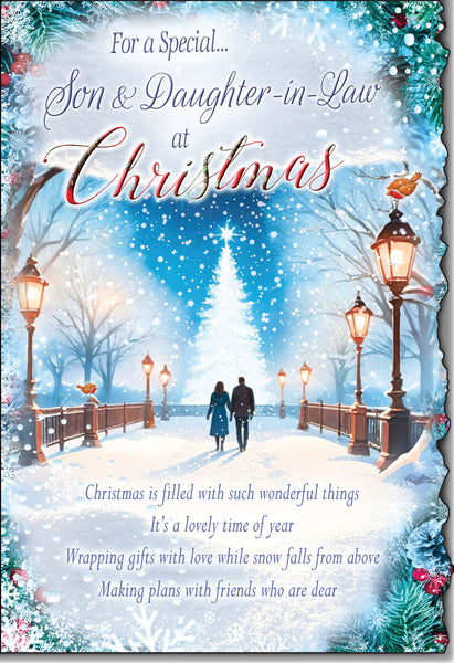 Son and Daughter-in-law Christmas card- Sentimental verse