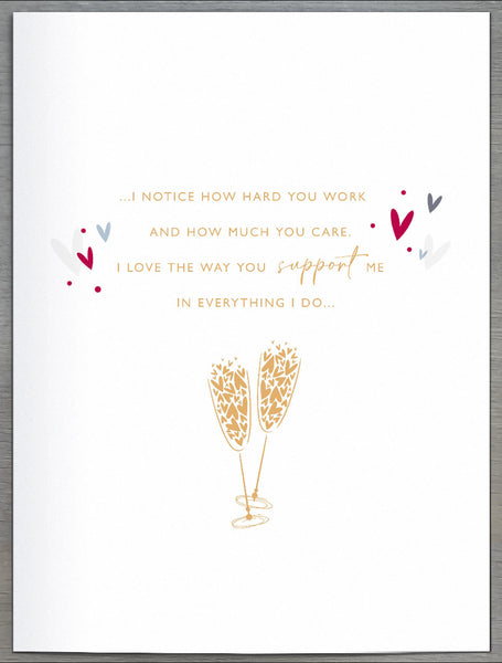 Husband Valentine’s Day card - balloons and hearts - large card