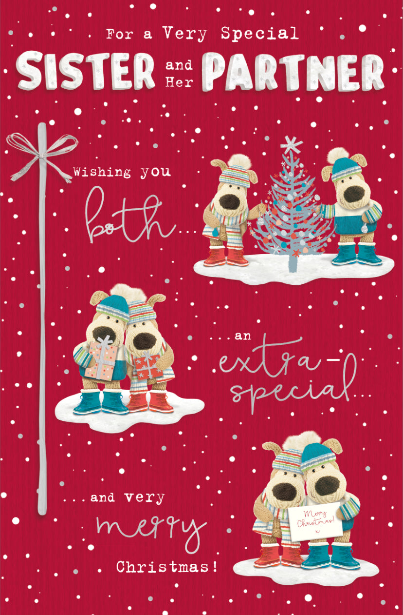 Sister and brother in law Christmas card - Boofle