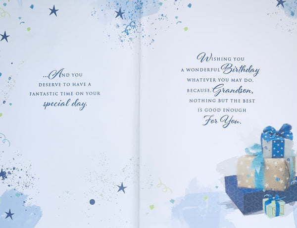 Grandson birthday card- birthday gifts