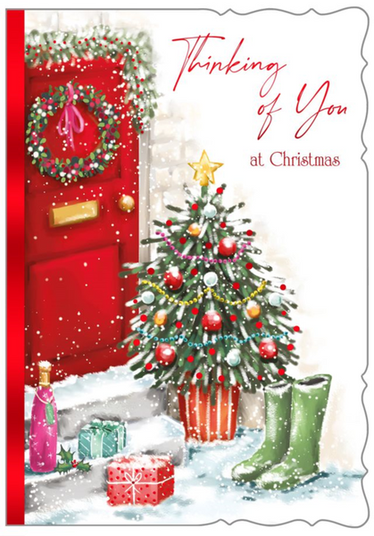 Thinking of you Christmas card - festive home