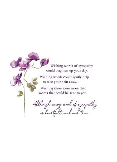 Sympathy card - Lilly