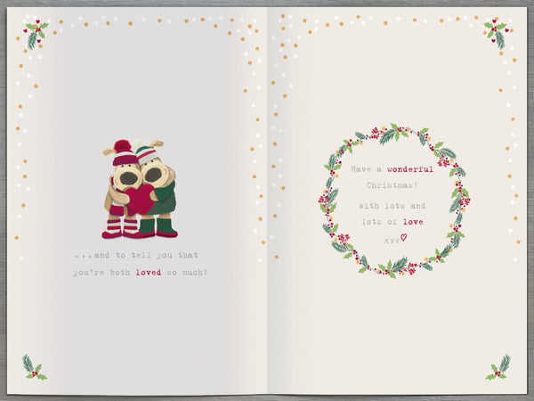 Luxury Mum and Dad Christmas card - Boofle