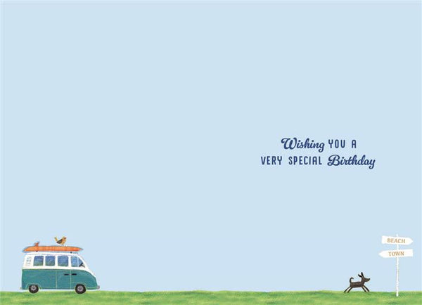 Dad birthday card- seaside town