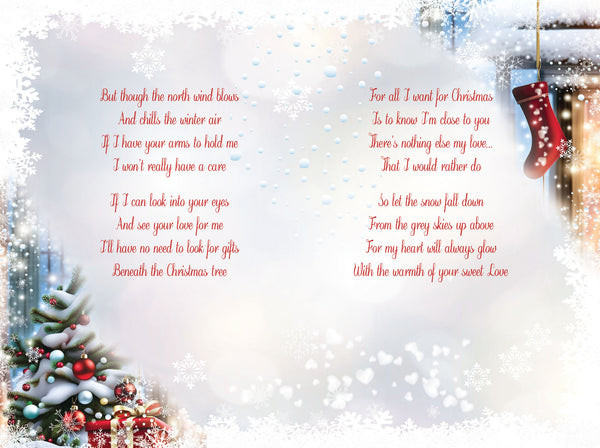 Husband Christmas card- sentimental verse
