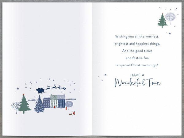 Nephew Christmas card - Santa’s sleigh