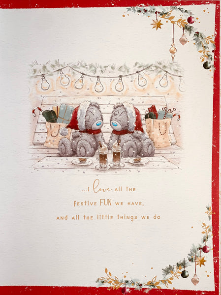 Me to you- Wife Christmas card - large boxed card