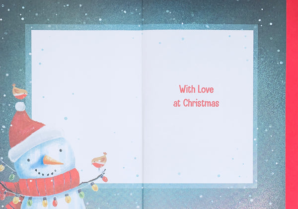 Nephew Christmas card - cute snowman