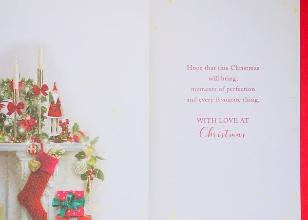Special friend Christmas card - festive fireside