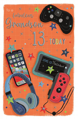 Grandson 13th birthday card