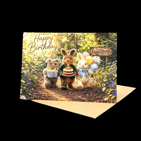 General birthday card - Bramble bunnies