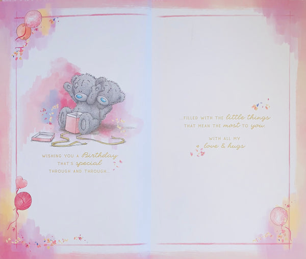 Me to You Wife Birthday Card | Tatty Teddy with Golden Foil | Large Luxury Card