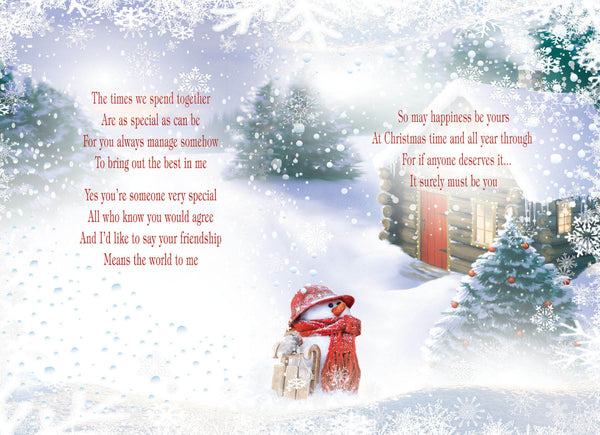 Friend Christmas card- Thoughtful verse