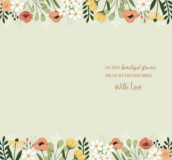 Sister in law birthday card- beautiful flowers