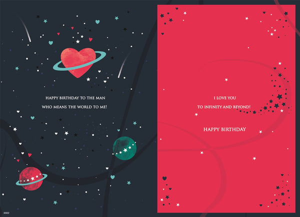 Husband birthday card- mean the world