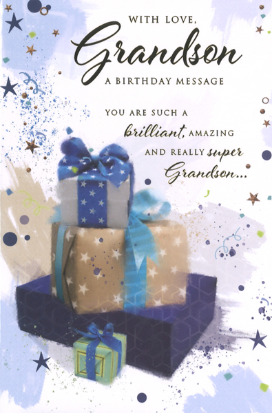 Grandson birthday card- birthday gifts