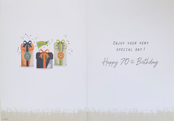 70th birthday card - birthday gifts