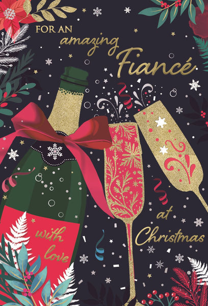 Fiancé Christmas card - Xmas celebrations