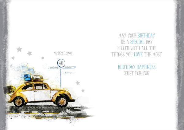 General birthday card - classic car