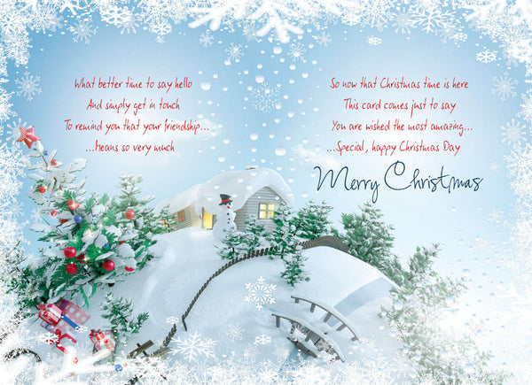Friends Christmas card - winter wonderland