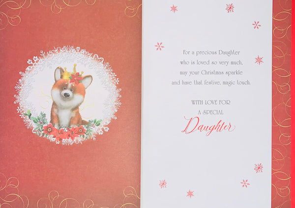 Daughter Christmas card - cute fox