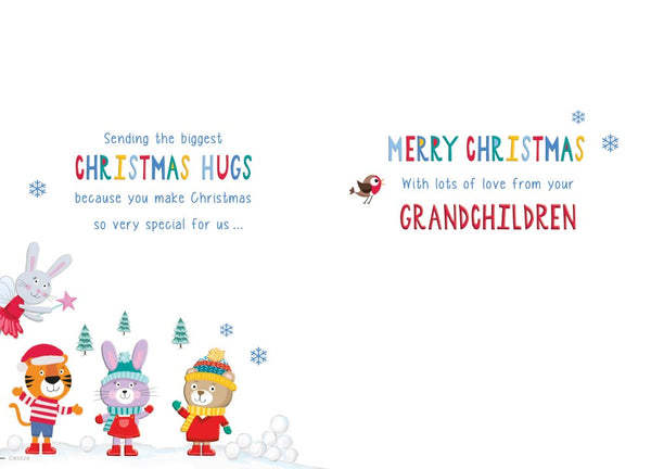 For Grandchildren Christmas card - cute animals