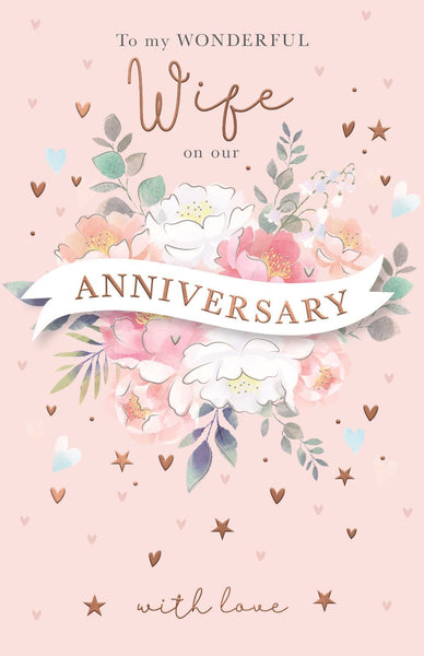 Wife wedding anniversary card - sentimental verse