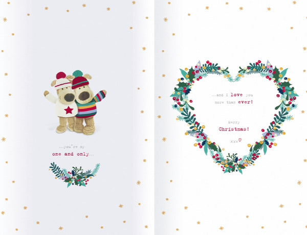 Husband Christmas card- cute Boofle