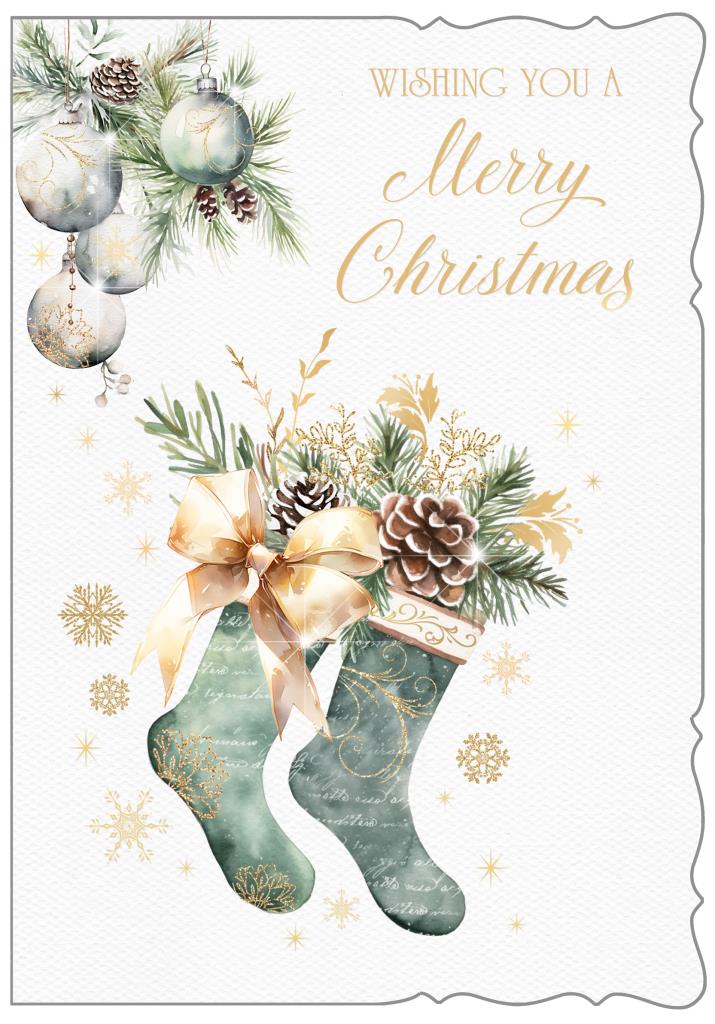 General Christmas card - Xmas stockings