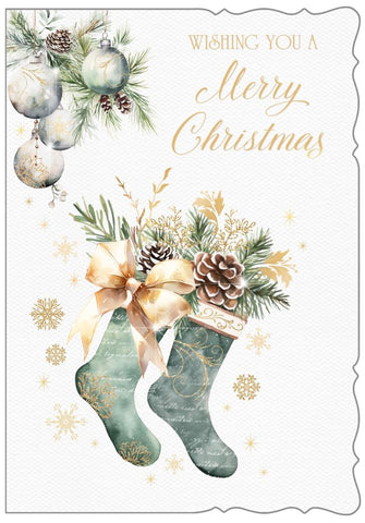 General Christmas card - Xmas stockings