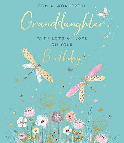 Granddaughter birthday card - wild meadow
