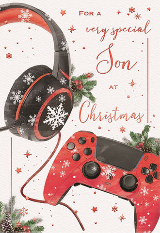 Son Christmas card- gamer