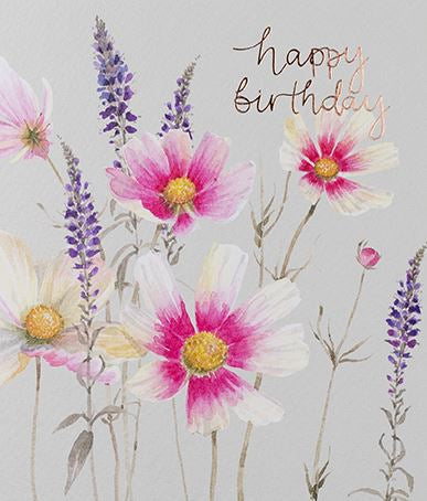 General Birthday Card For Her- Wild Flowers – Cards Through The