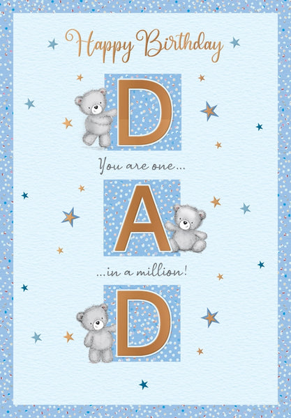 Dad birthday card- cute bear