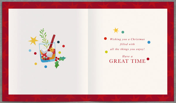 Uncle Christmas card - festive tipple