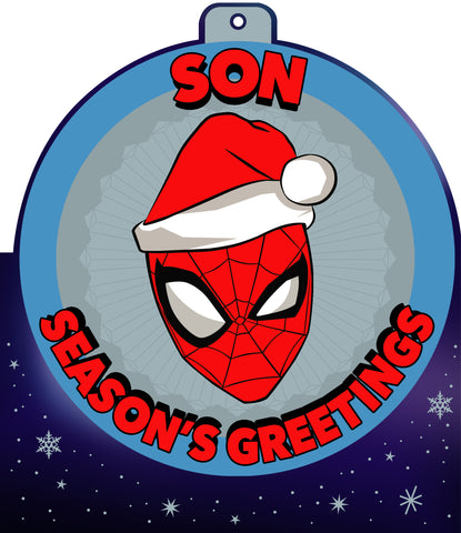 Son Christmas card - Spider Man