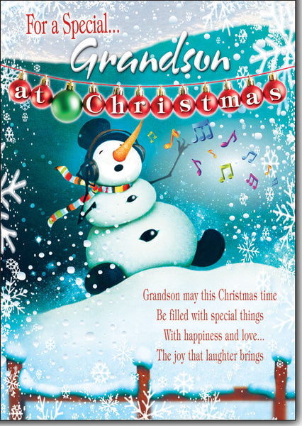Grandson Christmas card- Sentimental verse